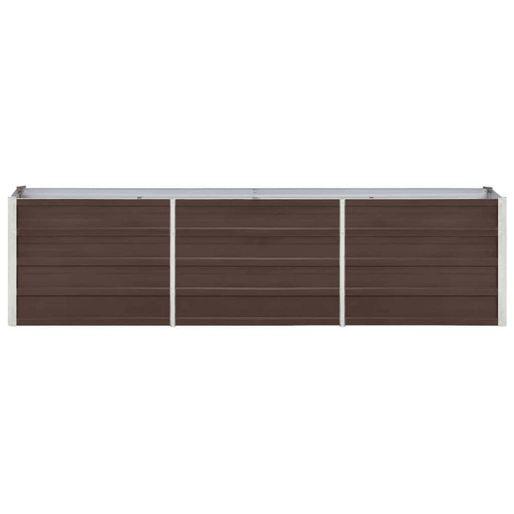 forhøjet plantekasse 240x40x45 cm galvaniseret stål brun