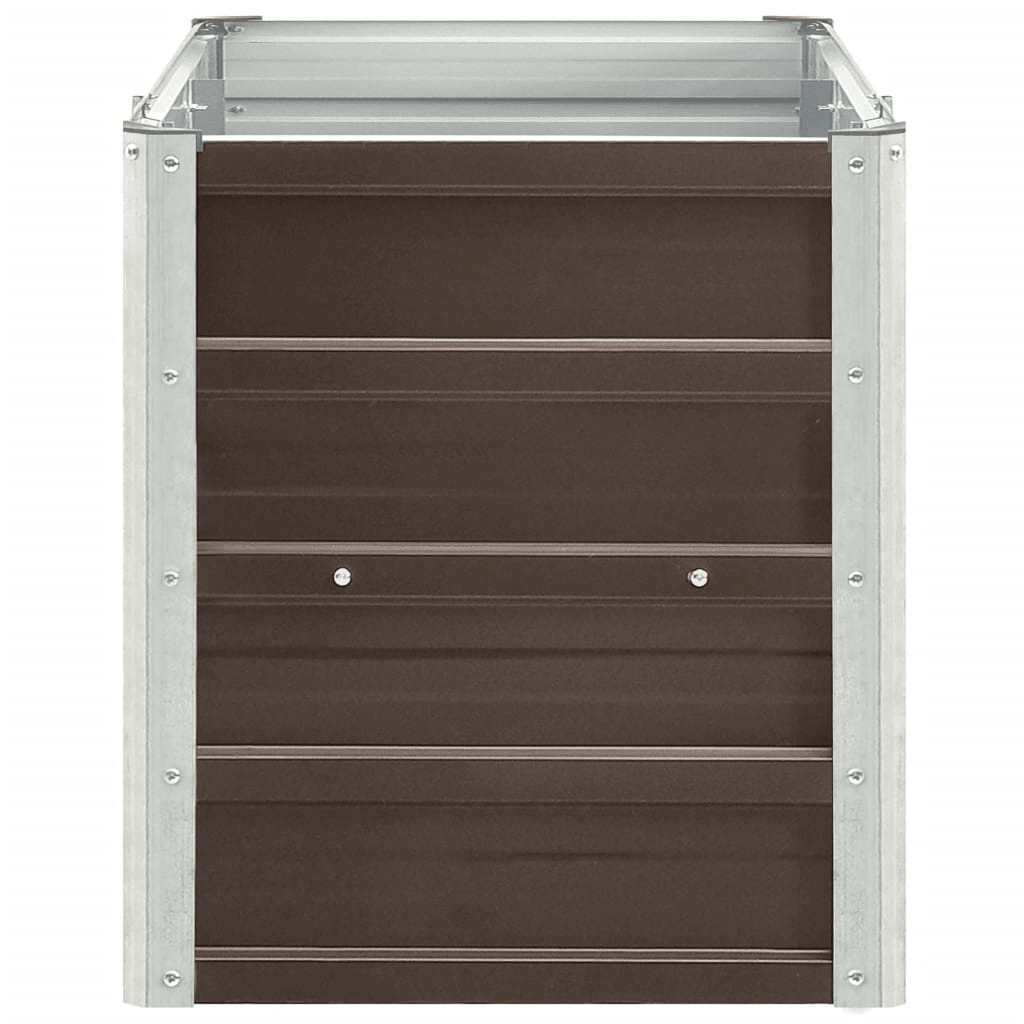 forhøjet plantekasse 240x40x45 cm galvaniseret stål brun
