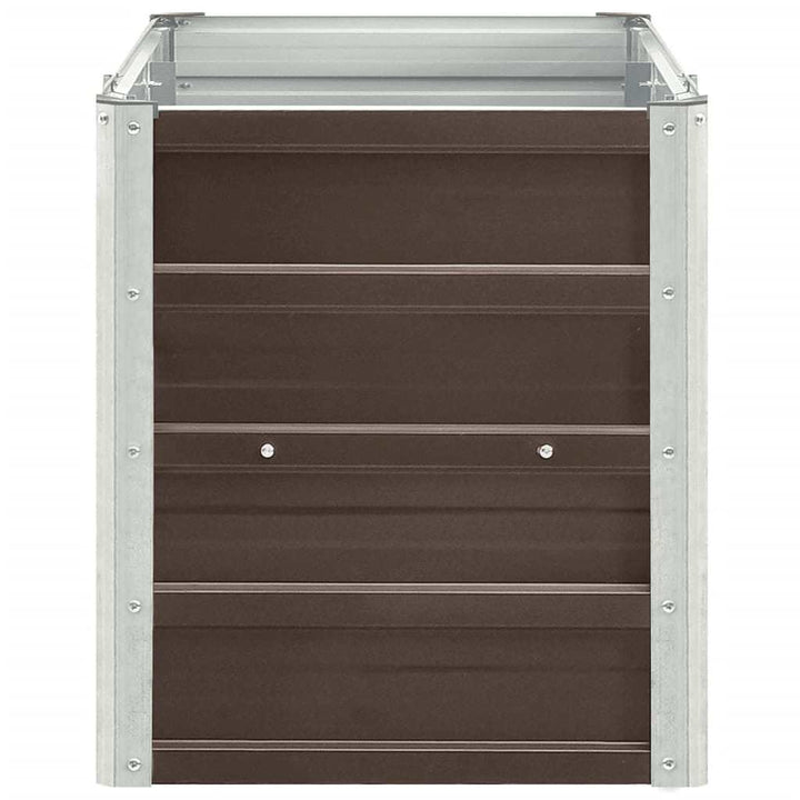 forhøjet plantekasse 240x40x45 cm galvaniseret stål brun