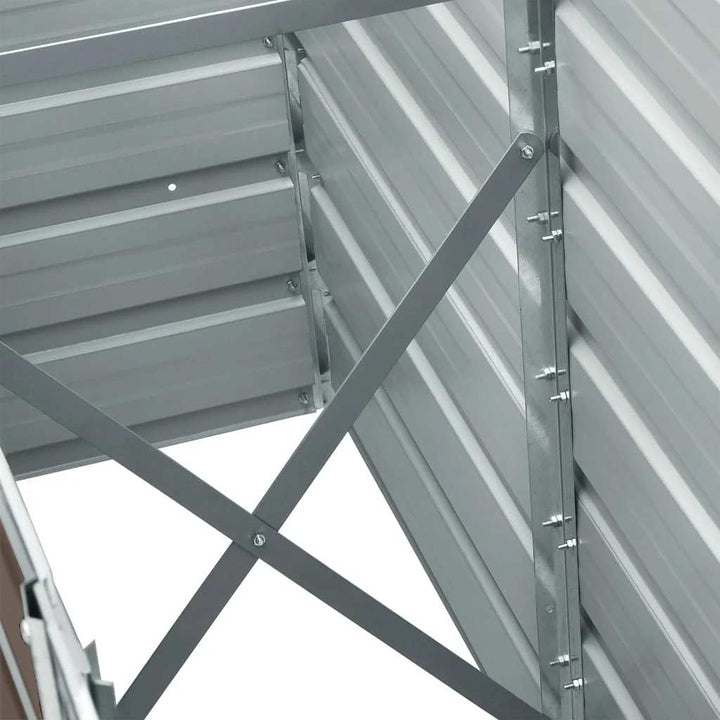 forhøjet plantekasse 240x40x45 cm galvaniseret stål brun