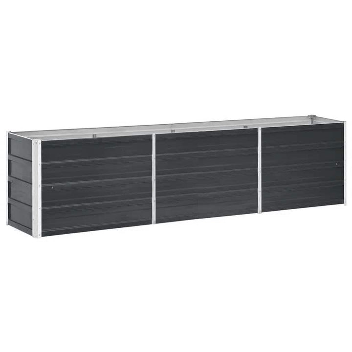 hævet plantekasse 240x40x45 cm galvaniseret stål antracitgrå
