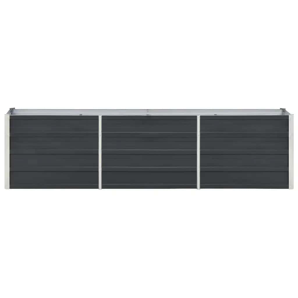 hævet plantekasse 240x40x45 cm galvaniseret stål antracitgrå