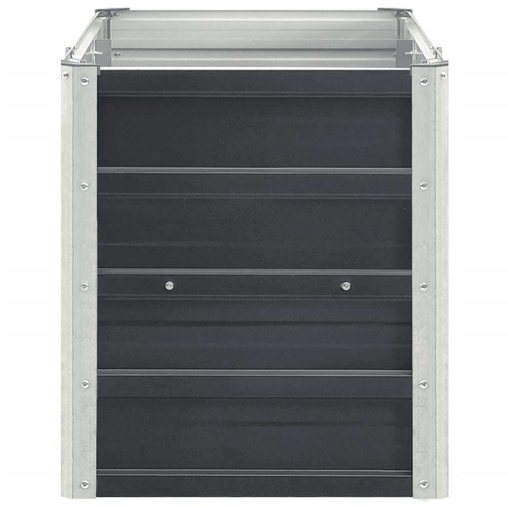 hævet plantekasse 240x40x45 cm galvaniseret stål antracitgrå