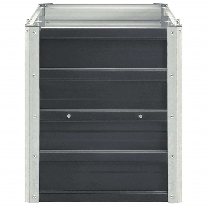 hævet plantekasse 240x40x45 cm galvaniseret stål antracitgrå