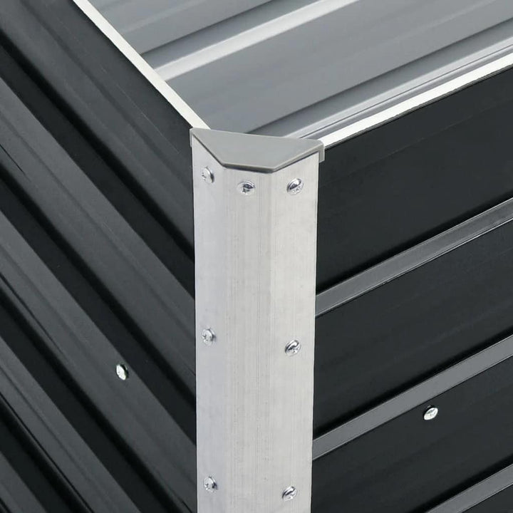 hævet plantekasse 240x40x45 cm galvaniseret stål antracitgrå
