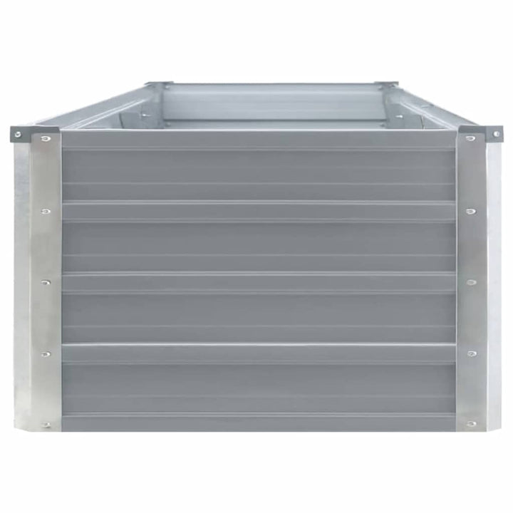 forhøjet plantekasse 320x40x45 cm galvaniseret stål grå