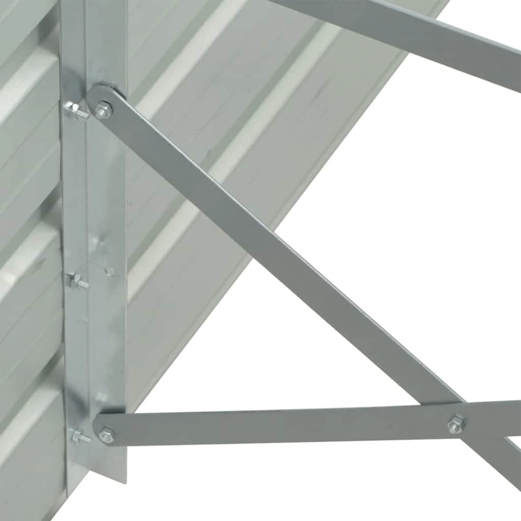 forhøjet plantekasse 320x40x45 cm galvaniseret stål grå