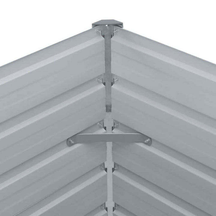 forhøjet plantekasse 320x40x45 cm galvaniseret stål grå