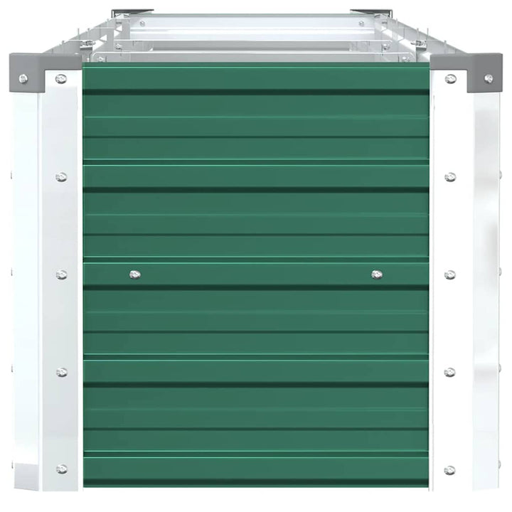 forhøjet plantekasse 320x40x45 cm galvaniseret stål grøn