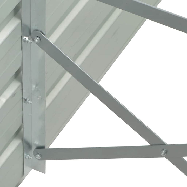 forhøjet plantekasse 320x40x45 cm galvaniseret stål grøn