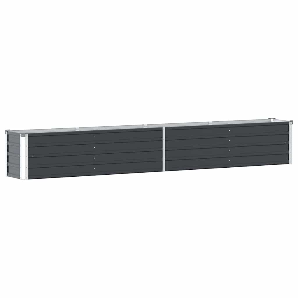 forhøjet plantekasse 320x40x45 cm galvaniseret stål antracitgrå