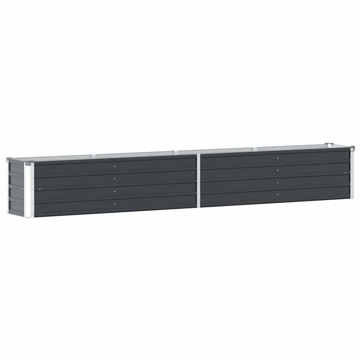 forhøjet plantekasse 320x40x45 cm galvaniseret stål antracitgrå