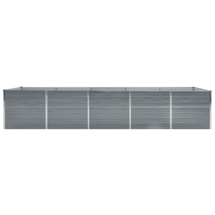 forhøjet plantekasse 400x80x45 cm galvaniseret stål grå