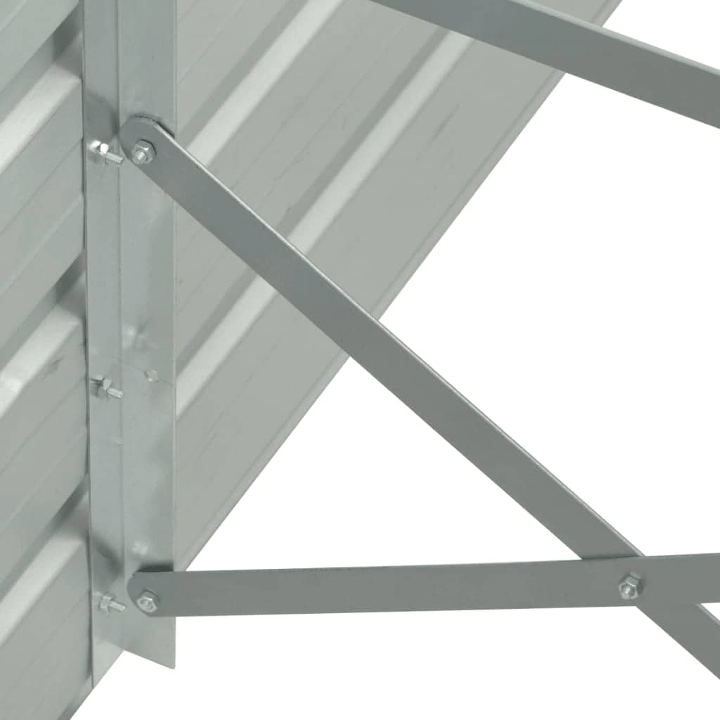 forhøjet plantekasse 400x80x45 cm galvaniseret stål antracitgrå