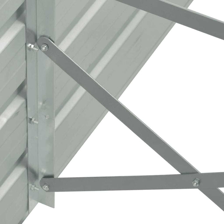 forhøjet plantekasse 400x80x77 cm galvaniseret stål grå