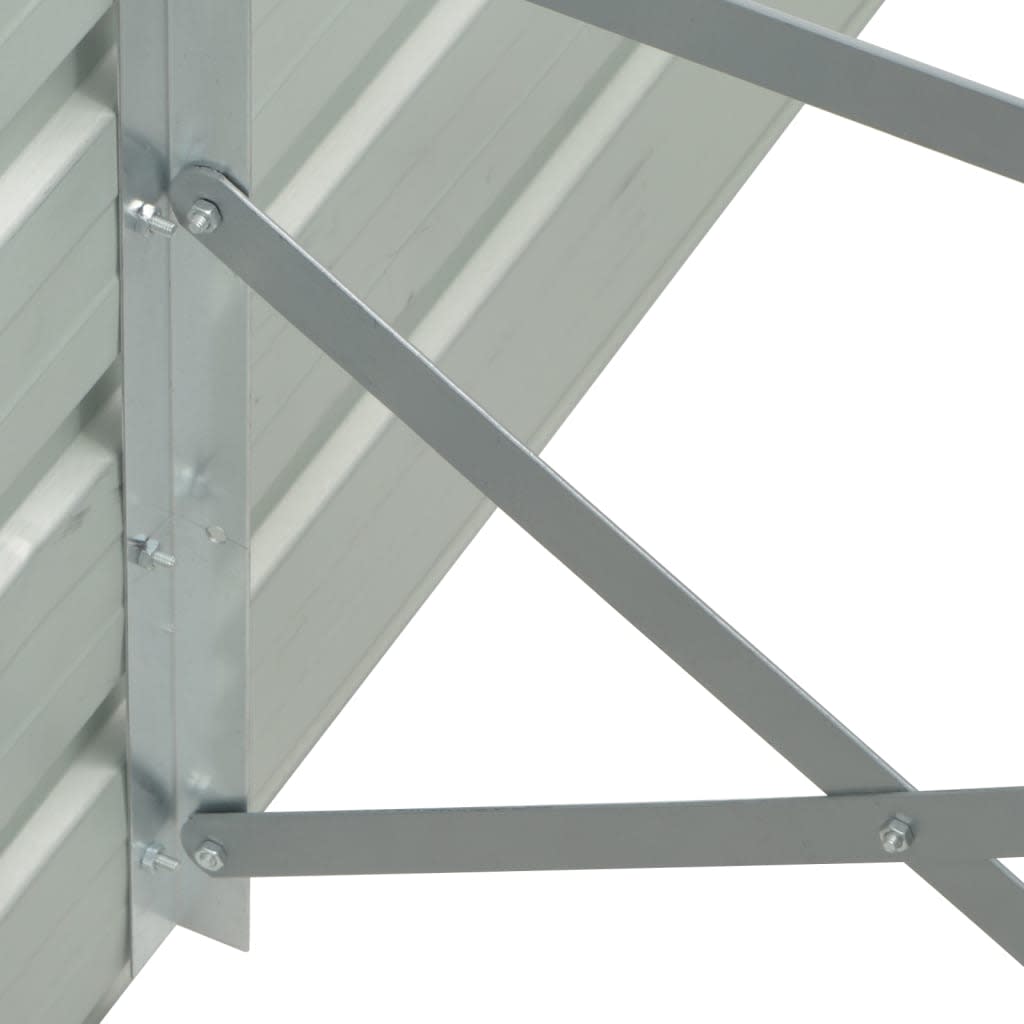 forhøjet plantekasse 400x80x77 cm galvaniseret stål grøn