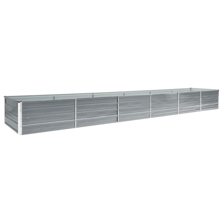 forhøjet plantekasse 480x80x45 cm galvaniseret stål grå