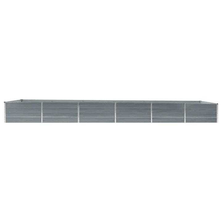 forhøjet plantekasse 480x80x45 cm galvaniseret stål grå
