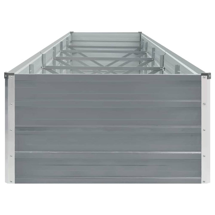 forhøjet plantekasse 480x80x45 cm galvaniseret stål grå