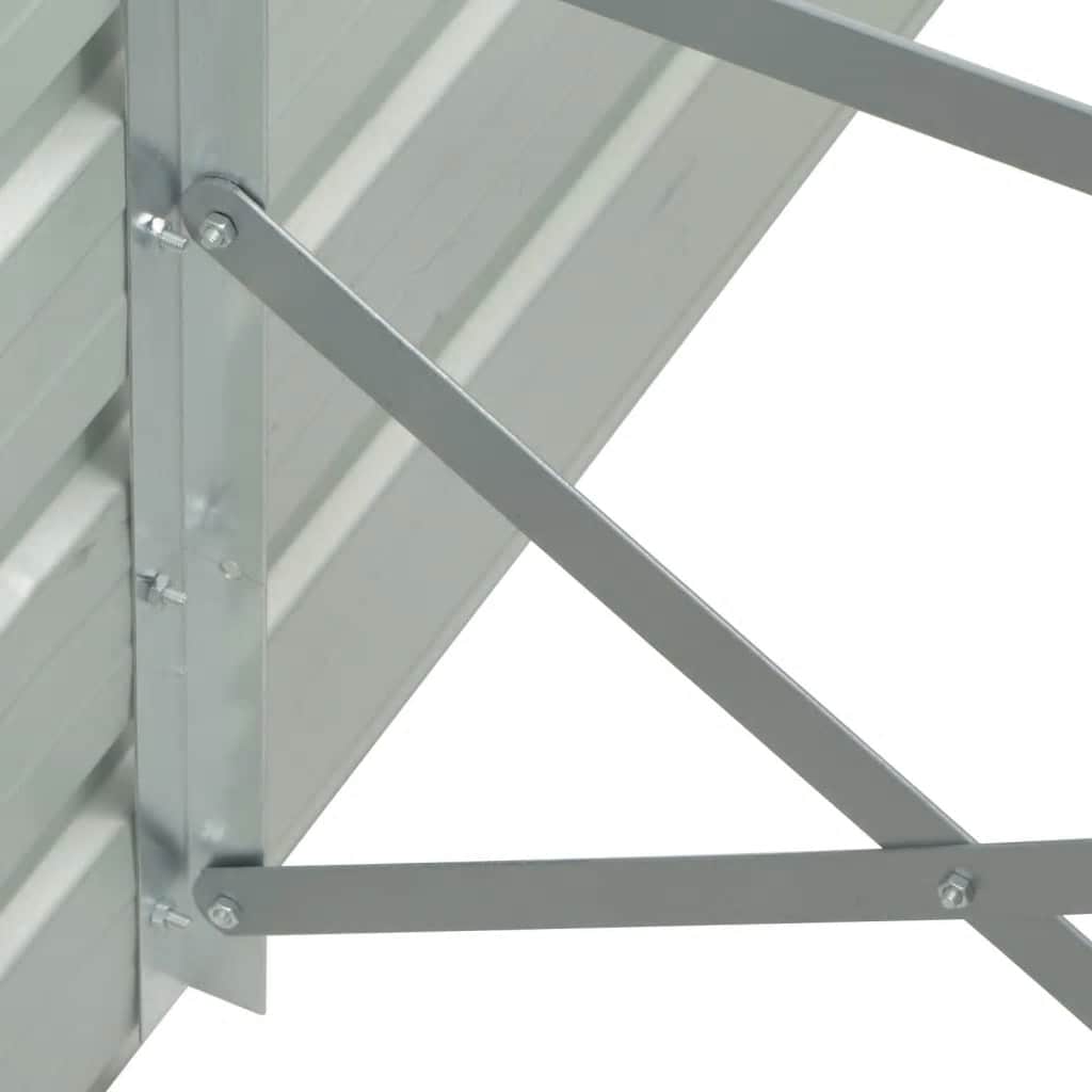 forhøjet plantekasse 480x80x45 cm galvaniseret stål grå