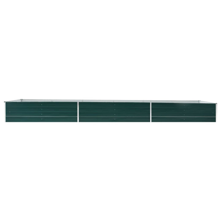 forhøjet plantekasse 480x80x45 cm galvaniseret stål grøn