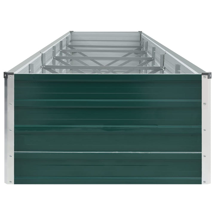 forhøjet plantekasse 480x80x45 cm galvaniseret stål grøn