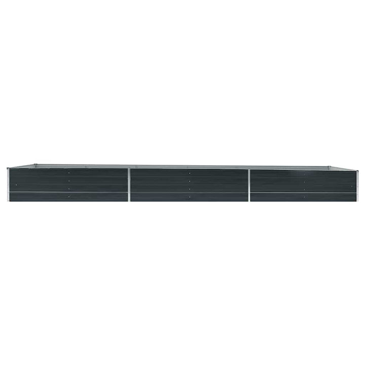 forhøjet plantekasse 480x80x45 cm galvaniseret stål antracitgrå
