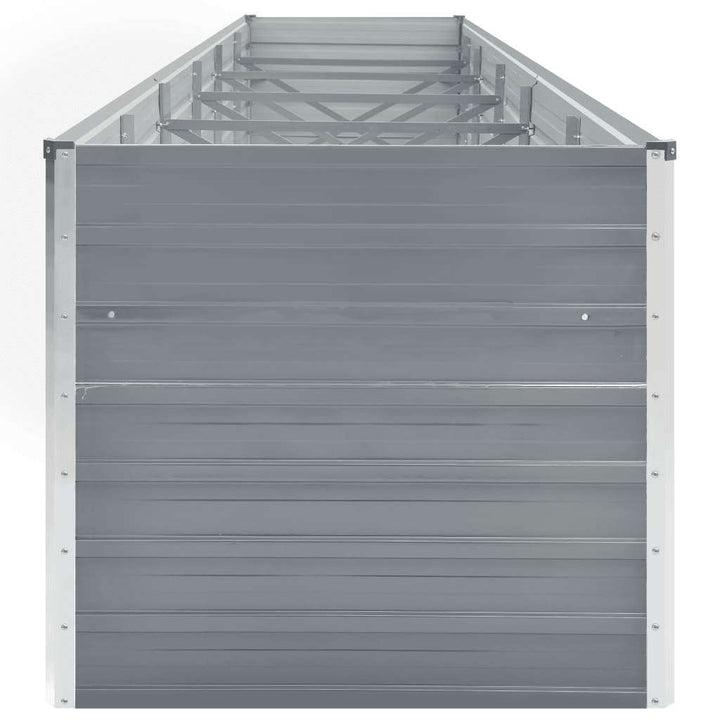 forhøjet plantekasse 480x80x77 cm galvaniseret stål grå