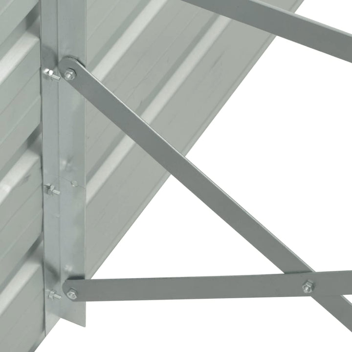 forhøjet plantekasse 480x80x77 cm galvaniseret stål grøn
