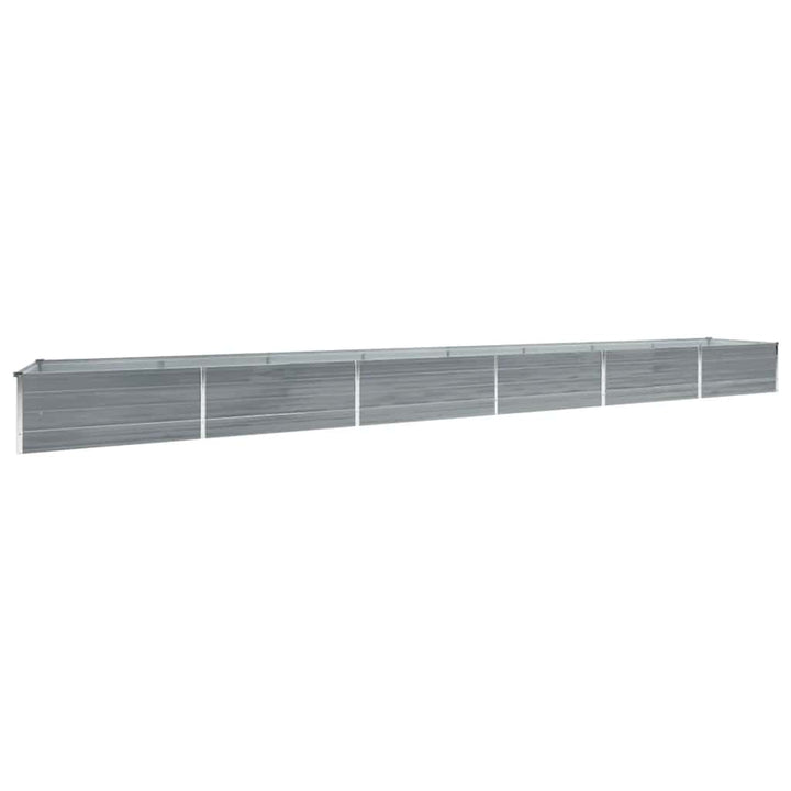 hævet plantekasse 600x80x45 cm galvaniseret stål grå