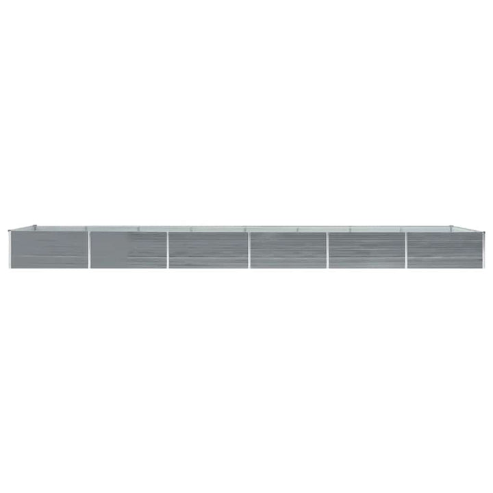 hævet plantekasse 600x80x45 cm galvaniseret stål grå