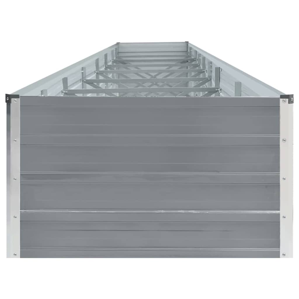 hævet plantekasse 600x80x45 cm galvaniseret stål grå