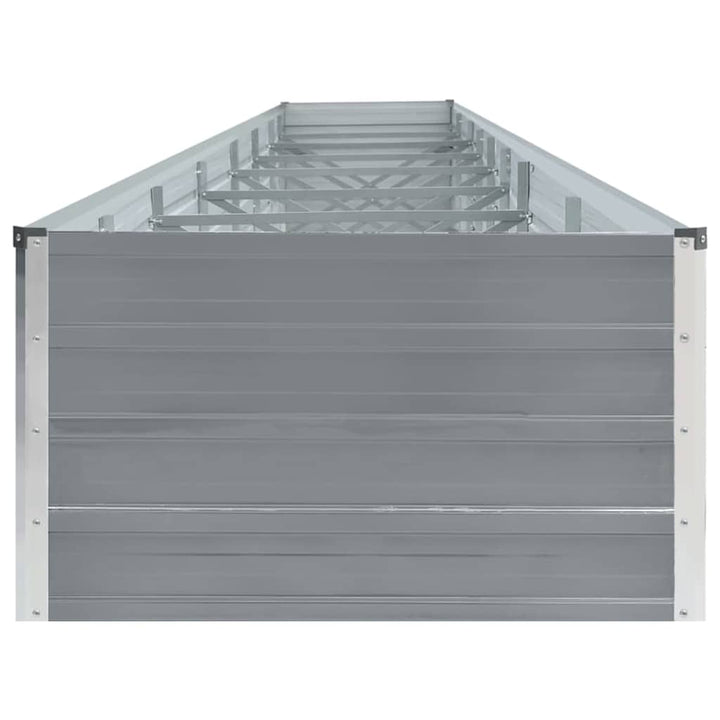hævet plantekasse 600x80x45 cm galvaniseret stål grå