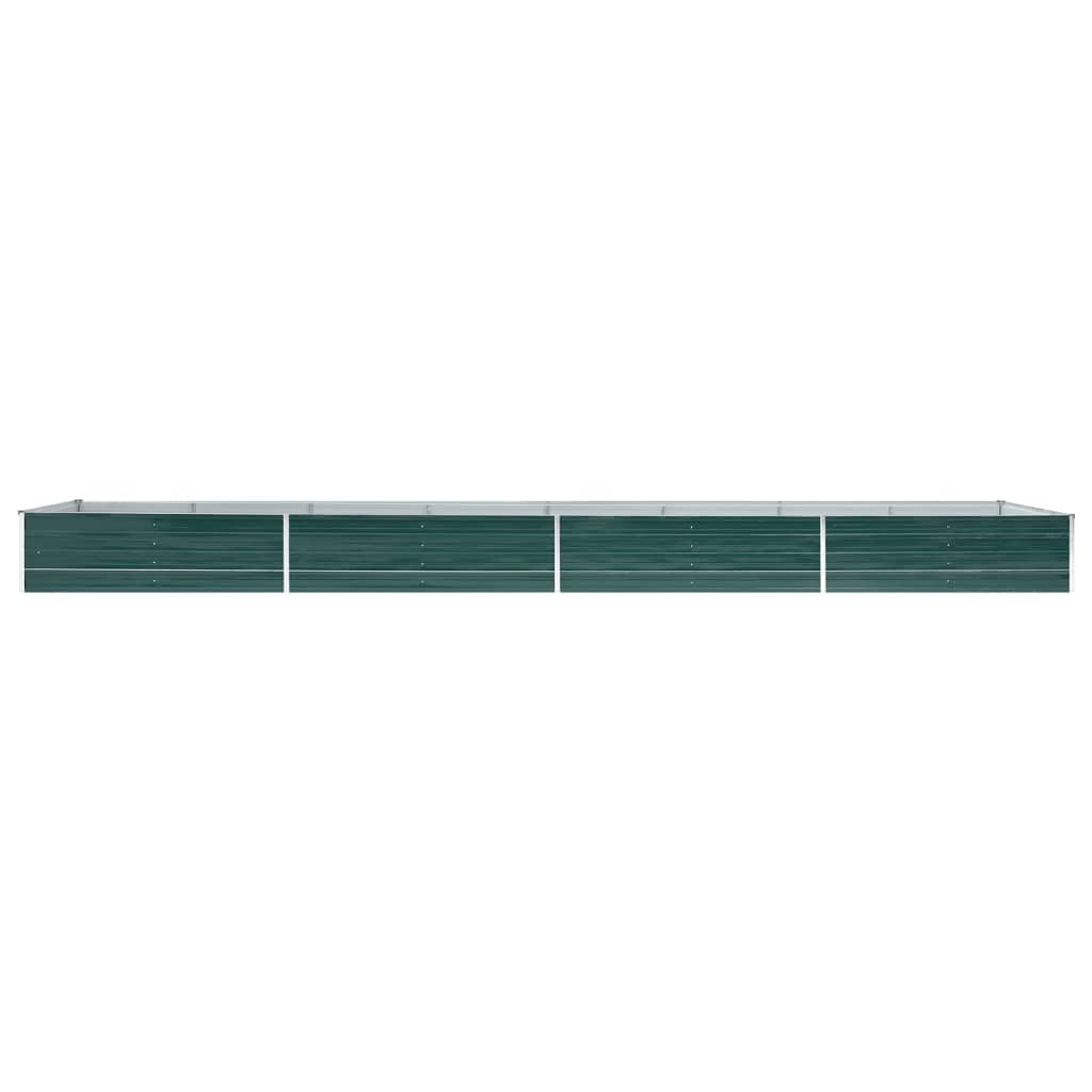 hævet plantekasse 600x80x45 cm galvaniseret stål grøn