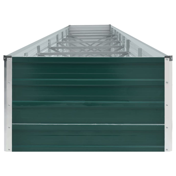 hævet plantekasse 600x80x45 cm galvaniseret stål grøn