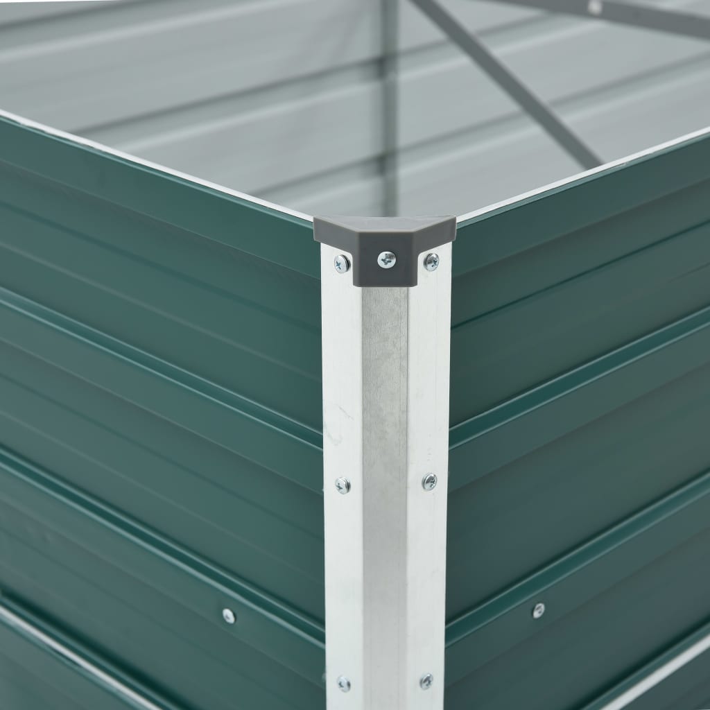 hævet plantekasse 600x80x45 cm galvaniseret stål grøn