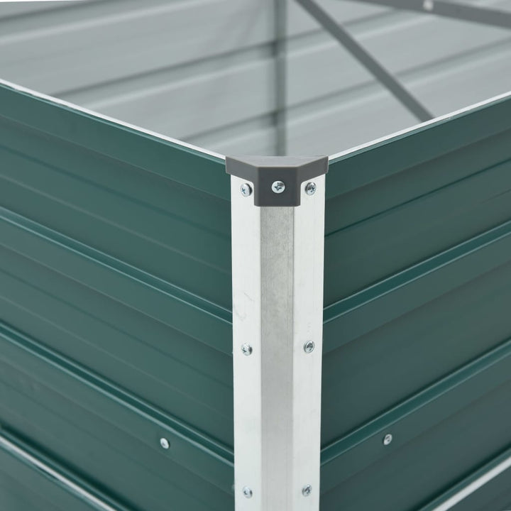 hævet plantekasse 600x80x45 cm galvaniseret stål grøn