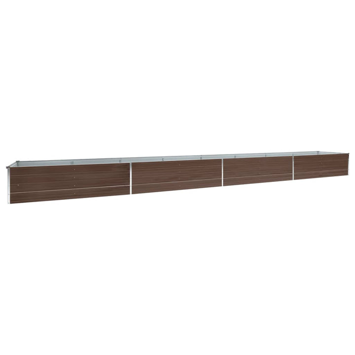 plantekasse 600x80x45 cm galvaniseret stål brun