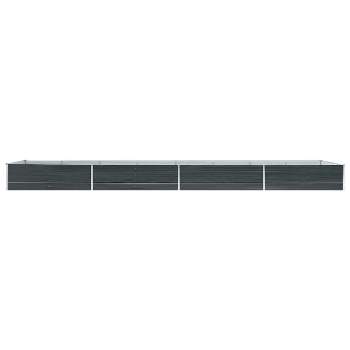 hævet plantekasse 600x80x45 cm galvaniseret stål antracitgrå