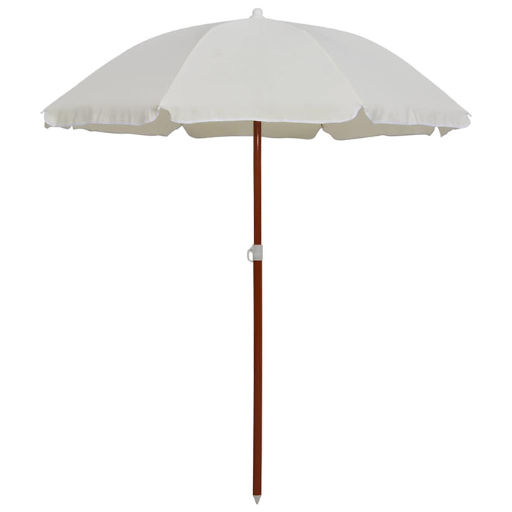 parasol med stålstang 180 cm sandfarvet