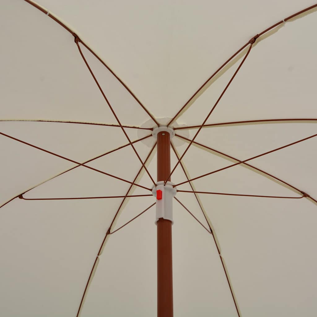 parasol med stålstang 180 cm sandfarvet