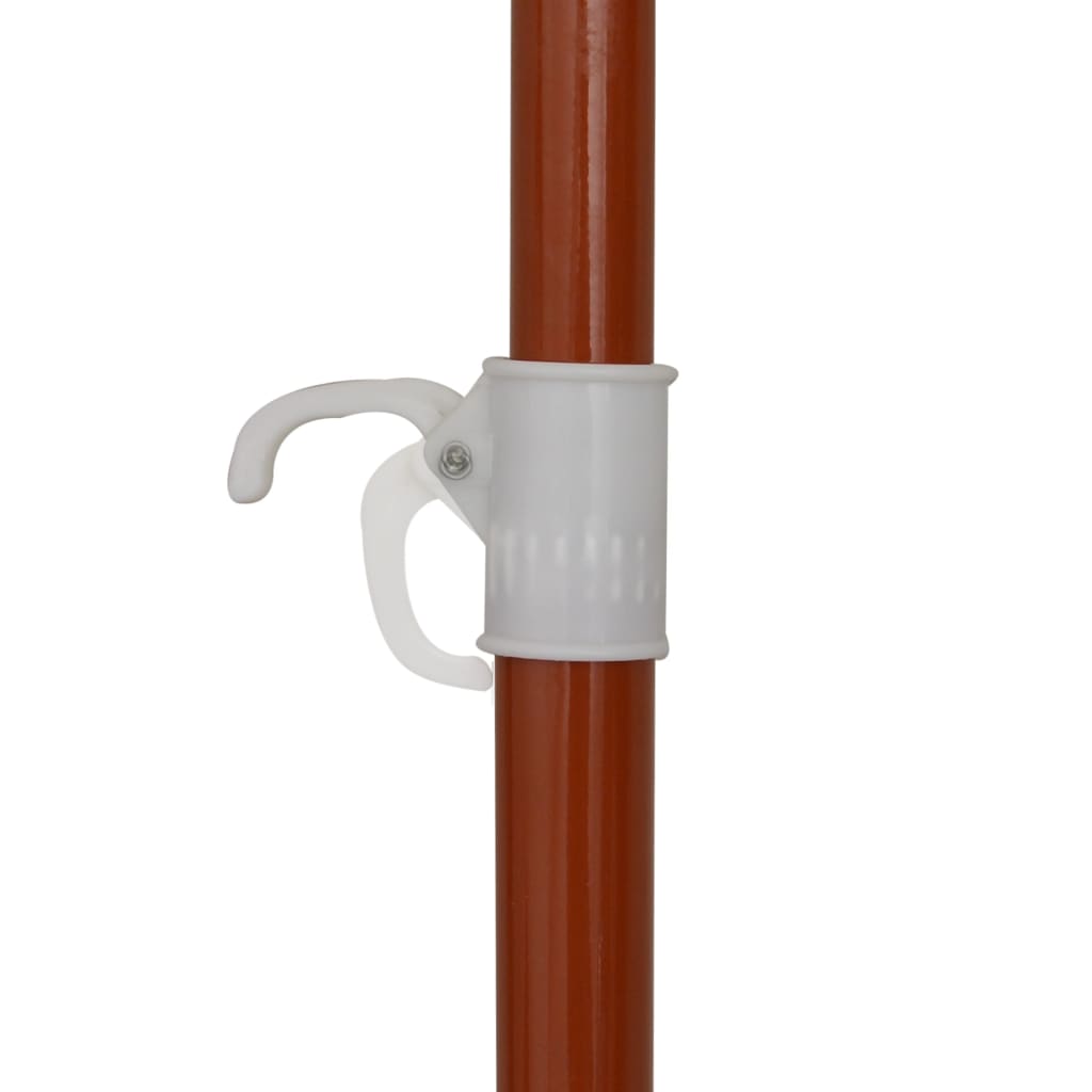 parasol med stålstang 240 cm sandfarvet