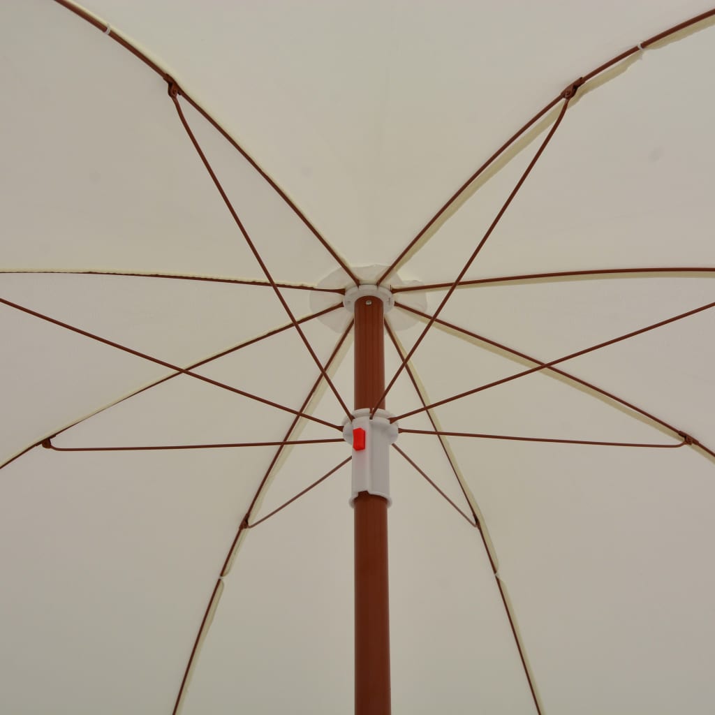 parasol med stålstang 240 cm sandfarvet