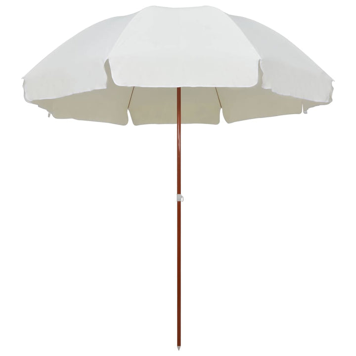 parasol med stålstang 300 cm sandfarvet
