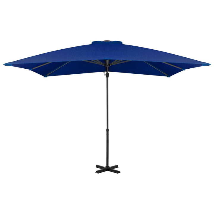 hængeparasol 250x250 cm aluminiumsstang azurblå