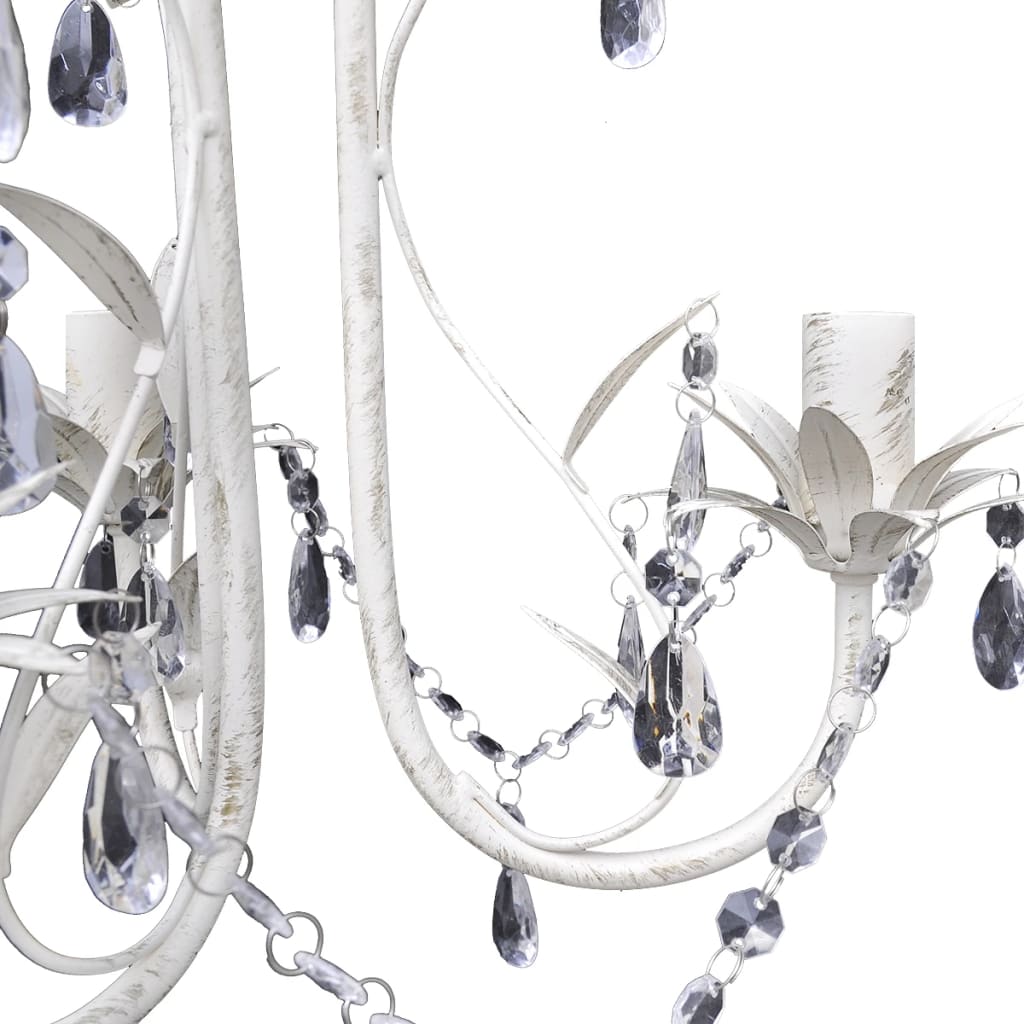 krystallysekroner 4 stk. elegant hvid