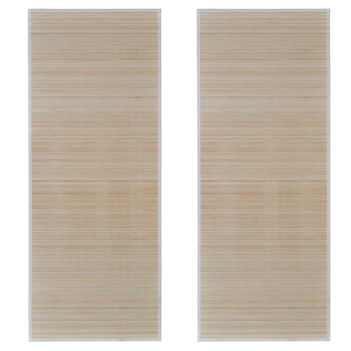 bambusmåtter 2 stk. 120x180 cm rektangulær naturfarvet