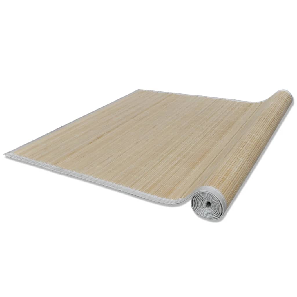 bambusmåtter 2 stk. 120x180 cm rektangulær naturfarvet
