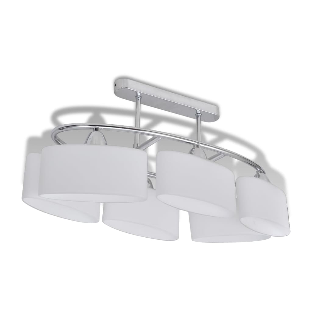 loftlampe med ellipseformede glasskærme 2 stk. E14