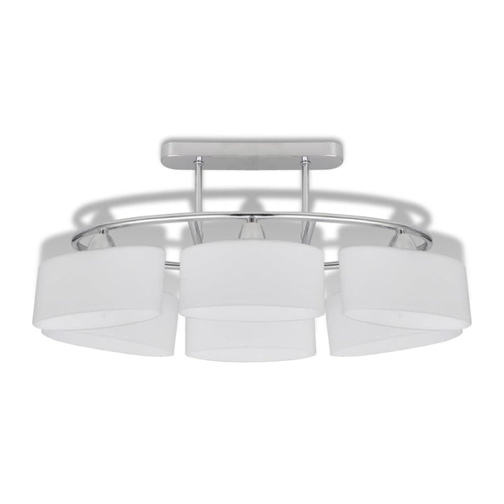 loftlampe med ellipseformede glasskærme 2 stk. E14
